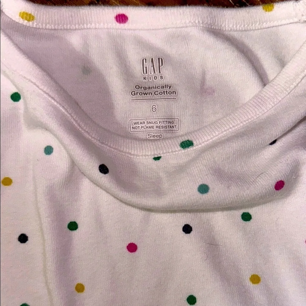 GAP Kids White Polka Dot Pajamas